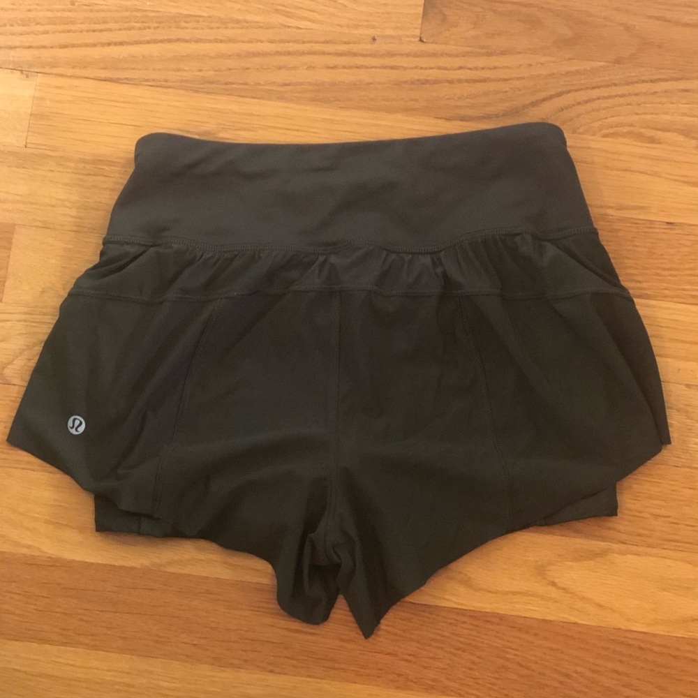Lululemon Olive Green Sports Shorts